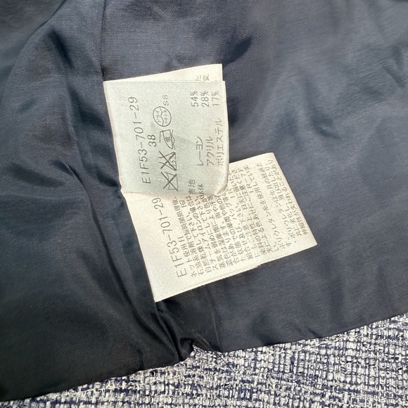 Burberry Blue Label Moto Jacket Blue Navy Blue Women's Size 38 US 6 - Picture 12 of 14